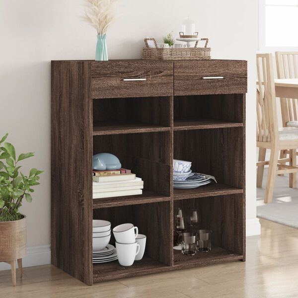 vidaXL Buffet ch&ecirc;ne marron 80x42,5x93 cm bois d'ing&eacute;nierie