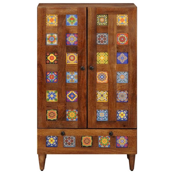 vidaXL Haut Armoire Noyer 60 x 33,5 x 100 cm Bois de mangue massif