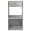 vidaXL Tables de chevet avec tiroir 2 pcs gris b&eacute;ton 35x34x66,5 cm