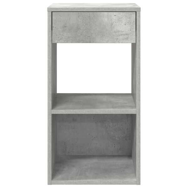 vidaXL Tables de chevet avec tiroir 2 pcs gris b&eacute;ton 35x34x66,5 cm