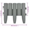 vidaXL Bordures de pelouse 36 pcs Gris 10 m PP