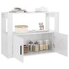 vidaXL Buffet Blanc brillant 80x30x60 cm Bois d'ing&eacute;nierie