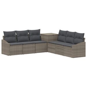 vidaXL Ensemble de Canap&eacute;s 7 pc Gris et Gris fonc&eacute;