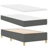 vidaXL Lit &agrave; ressorts avec matelas Gris 90 x 190 cm tissu