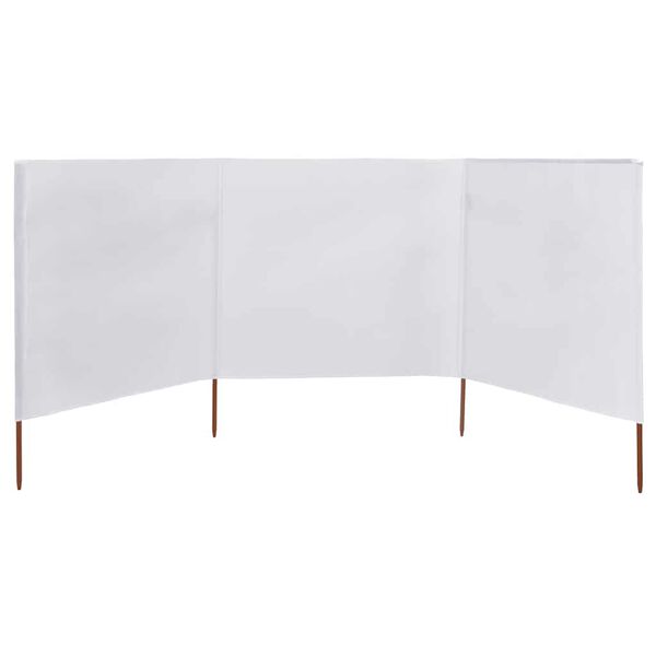 vidaXL Paravent 3 panneaux Tissu 400 x 120 cm Blanc