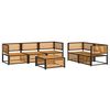 vidaXL Salon de jardin avec coussins 6 pcs bois d'acacia solide