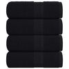 vidaXL Serviettes de toilette FROGN 4 pi&egrave;ces Noir 30x30 cm 360 g/m&sup2;