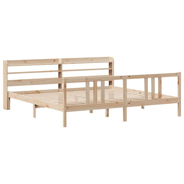 vidaXL Cadre de lit avec tête de lit sans matelas 200x200 cm