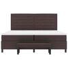 vidaXL Lit &agrave; ressorts avec matelas Marron fonc&eacute; 200 x 200 cm tissu
