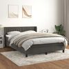 vidaXL Sommier &agrave; lattes de lit et matelas Gris fonc&eacute; 140x190cm Velours
