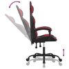 vidaXL Chaise de jeu pivotante Noir et rouge bordeaux Similicuir