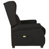 vidaXL Fauteuil de massage Noir Tissu