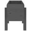 vidaXL Jardinière gris 62x30x38 cm bois massif de pin