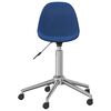vidaXL Chaises pivotantes &agrave; manger lot de 2 bleu tissu