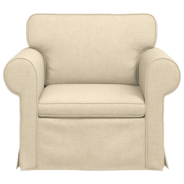 vidaXL Canap&eacute; 60cm Cr&egrave;me M&eacute;tал