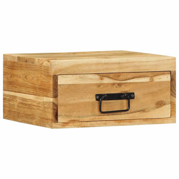 vidaXL Tables de chevet murales 2 pcs bois massif d'acacia