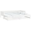 vidaXL Lit coulissant sans matelas blanc 2x(90x190) cm