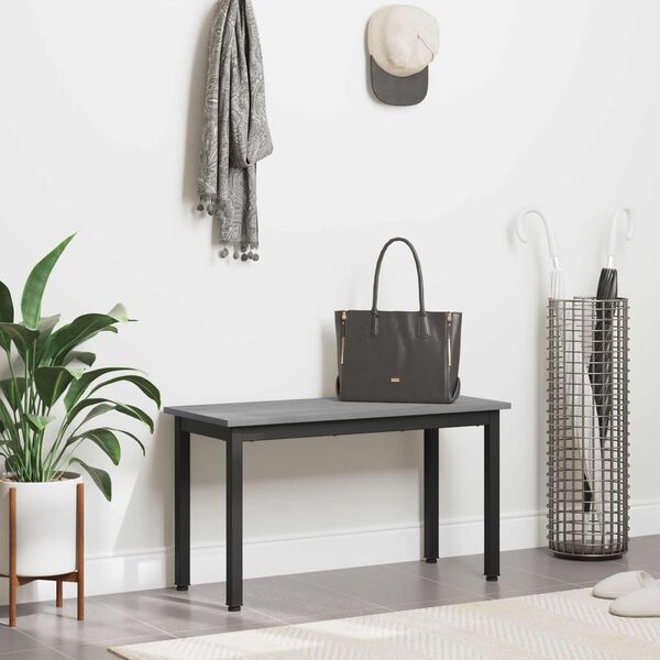 vidaXL banc Gris Sonoma 80 x 35 x 45 cm Bois d'ing&eacute;nierie