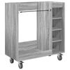 vidaXL Armoire de Golf avec roue Uni Gris Sonoma 90 x 45 x 98 cm
