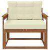 vidaXL Sofa de milieu ext&eacute;rieur Bois d'Acacia Massif Naturel