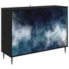 vidaXL Buffet RAALTE Ch&ecirc;ne noir 102 x 33 x 76 cm Bois d'ing&eacute;nierie
