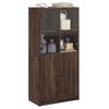 vidaXL Buffet haut avec portes ch&ecirc;ne marron bois d'ing&eacute;nierie