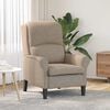 vidaXL fauteuil Taupe 76 x 94 x 102 cm Microfibre