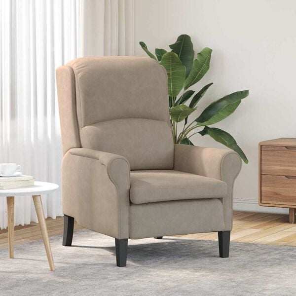 vidaXL fauteuil Taupe 76 x 94 x 102 cm Microfibre