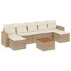 vidaXL Salon de jardin avec coussins 8 pcs beige r&eacute;sine tress&eacute;e