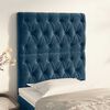 vidaXL T&ecirc;te de lit Bleu fonc&eacute; 80x7x118/128 cm Velours