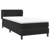 vidaXL Sommier &agrave; lattes de lit avec matelas noir 90x210 cm velours