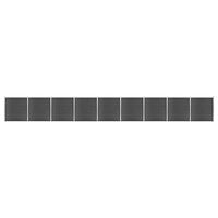 vidaXL Ensemble de panneau de clôture WPC 1564x186 cm Noir