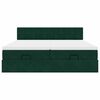 vidaXL Cadre de lit ottoman avec matelas vert fonc&eacute; 200x200 cm velours