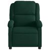 vidaXL Fauteuil de massage inclinable vert fonc&eacute; velours
