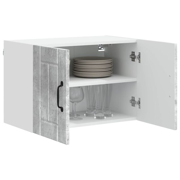 vidaXL Meuble mural de cuisine avec porte Gris b&eacute;ton 60 x 31 x 40 cm
