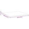 vidaXL Surmatelas Blanc 200 x 200 x 7 cm Tissu Jacquard