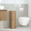 vidaXL Meuble de salle de bain avec porte-rouleau ch&ecirc;ne artisanal