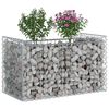 vidaXL Lit sur&eacute;lev&eacute; gabion Argent&eacute; 50 x 100 x 60 cm Acier galvanis&eacute;