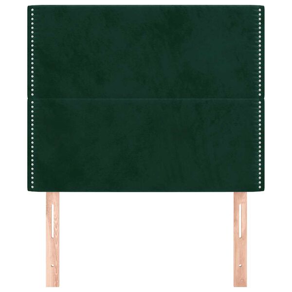 vidaXL T&ecirc;te de lit Vert fonc&eacute; 100x5x118/128 cm Velours