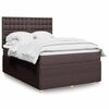 vidaXL Sommier &agrave; lattes de lit avec matelas Marron fonc&eacute; 140x190 cm