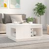 vidaXL Table basse Blanc 60x61x32,5 cm Bois massif de pin