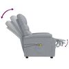vidaXL Fauteuil &eacute;lectrique de massage Gris clair Tissu