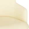 vidaXL Chaise &agrave; manger Cr&egrave;me Tissu