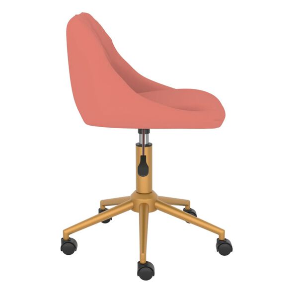 vidaXL Chaises pivotantes &agrave; manger lot de 4 rose velours