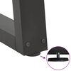 vidaXL Pieds de table &agrave; manger en forme de V, 2 pi&egrave;ces, anthracite, 80 x (72-73,3) cm, acier