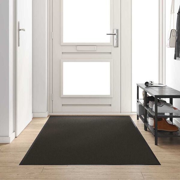 vidaXL Tapis d'entrée Autre Noir 120 x 250 cm Polyamide et PVC