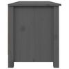 vidaXL Banc &agrave; chaussures Gris 110x38x45,5 cm Bois de pin massif