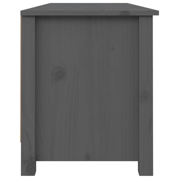 vidaXL Banc &agrave; chaussures Gris 110x38x45,5 cm Bois de pin massif