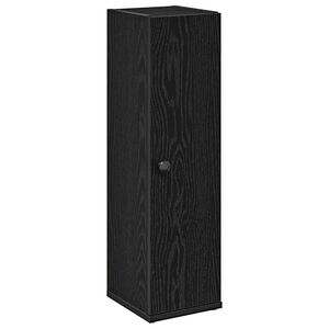 vidaXL Meuble de salle de bain avec porte-rouleau noir 20,5x22x72 cm