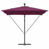 vidaXL Parasol banane à mât déporté Rouge bordeaux 249 x 249 x 250 cm
